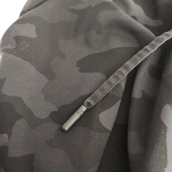Lululemon Stretch High-Rise Crop Camo Pants Sz 14 LW6BOUS (34X23)‎ Black Gray - Picture 12 of 13